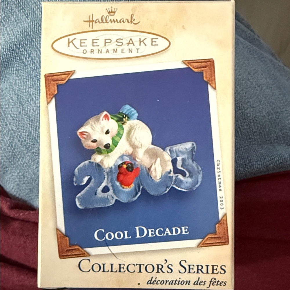 Hallmark Keepsake Ornament - White Fox with Red Bird - 2003